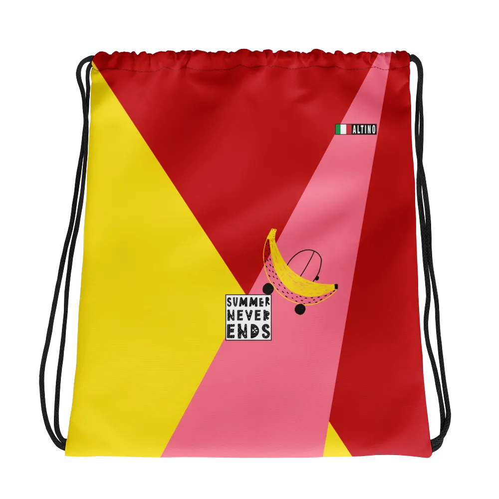 #100cdca0 - Cherry Pineapple Strawberry - ALTINO Draw String Bag