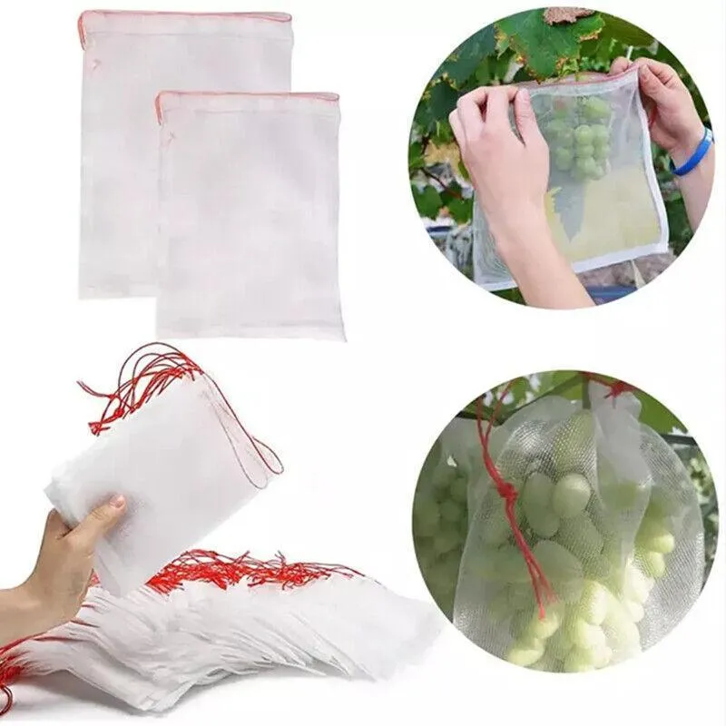 10/50X Fruit & Vegetable Protection Mesh Bags Insect-Proof