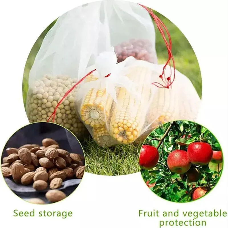 10/50X Fruit & Vegetable Protection Mesh Bags Insect-Proof