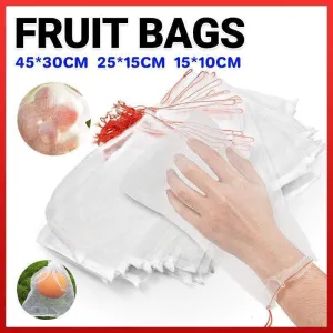 10/50X Fruit & Vegetable Protection Mesh Bags Insect-Proof