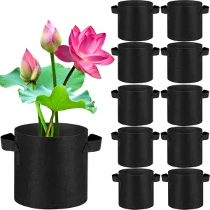 12 Pack Lily Plant Pots for Pond, 1 Gallon Aquatic Pond Planter with Handles Water Garden Reusable Fabric Plant Pots for Aquatic Plants, Flower Fruits Growing (12, 1 Gallon)