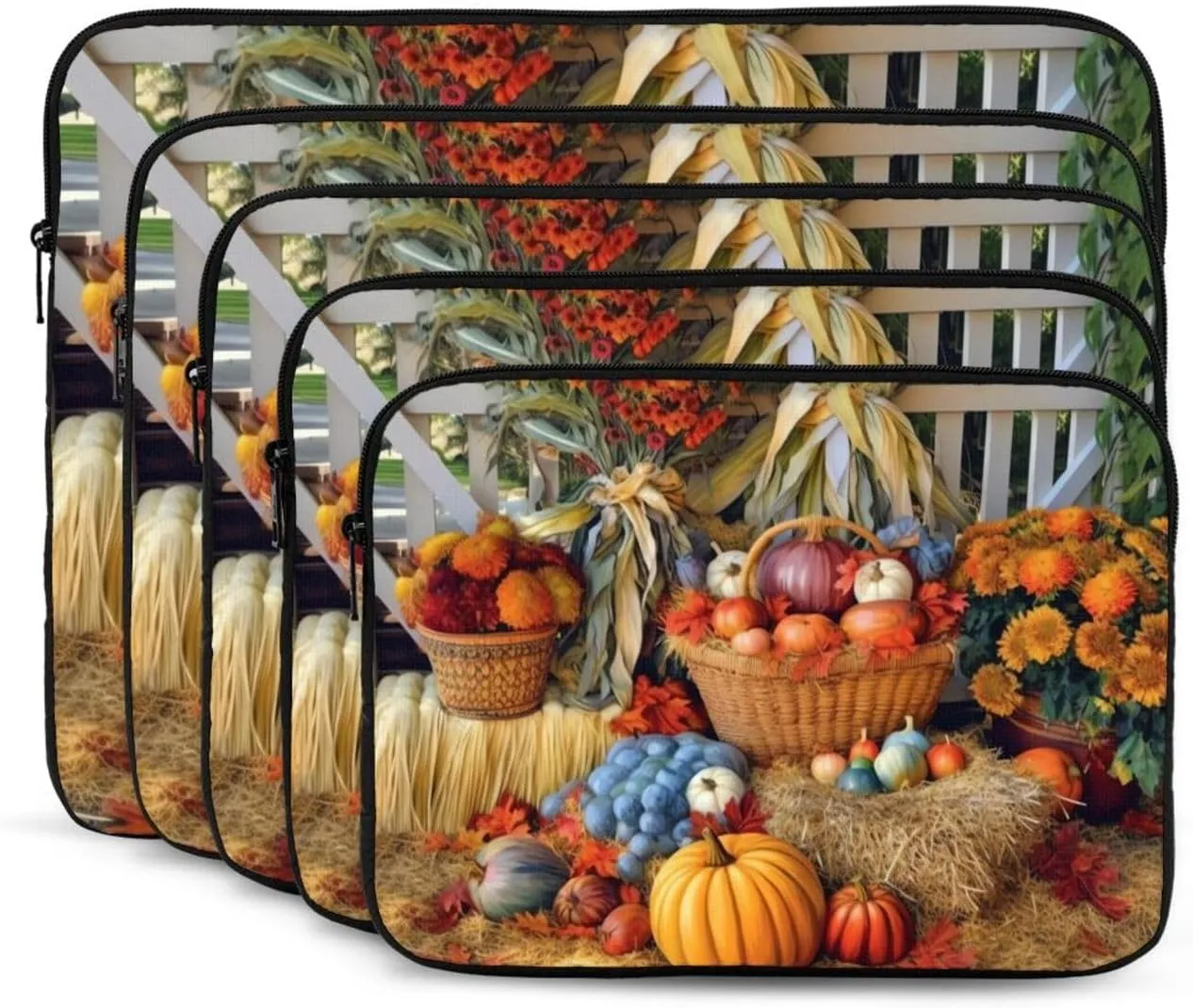 13 Inch Laptop Sleeve Bag Waterproof Shockproof Laptop Case Bag Autumn Harvest Thanksgiving Computer Skin Bags Lightweight Tablet Carrying Case