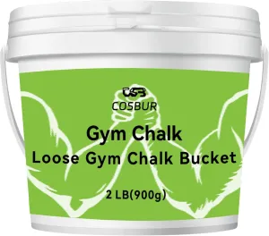 2 LB Loose Gym Chalk Bucket - Premium Powder Chalk with Empty Chalk Bag & Spoon, Multi-Purpose for Weightlifting, Gymnastics, and Workouts