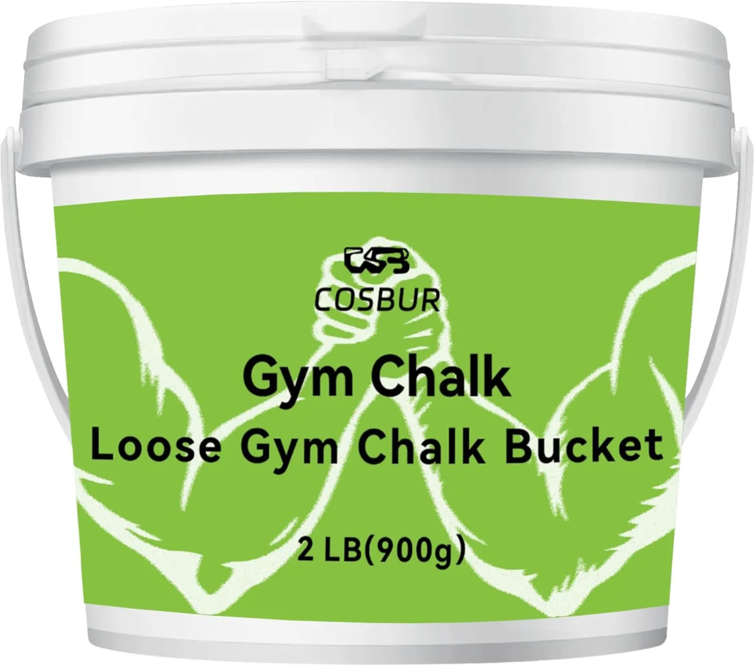 2 LB Loose Gym Chalk Bucket - Premium Powder Chalk with Empty Chalk Bag & Spoon, Multi-Purpose for Weightlifting, Gymnastics, and Workouts
