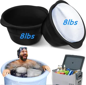 2 pack Extra Large Ice Block Mold, 8LB Silicone Big Ice Cube Tray for Ice Bath, Cold Plunge Accessories, and Water Chiller