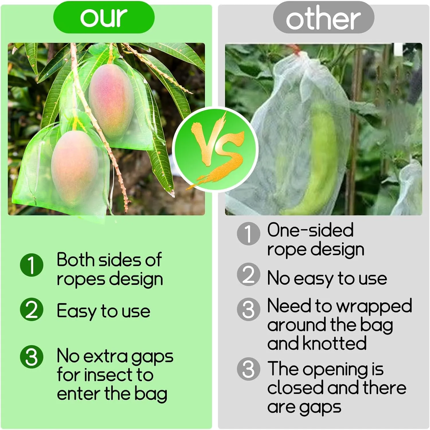 200 Pcs Fruit Protection Bags Fruit Netting Bags with Drawstring Fruit Bags for Fruit Fruit Protect Bags Vegetable Fruit Net Fruit Cover Mesh Bag for Protecting Fruits(Fruit Green,8 x 12 Inch)