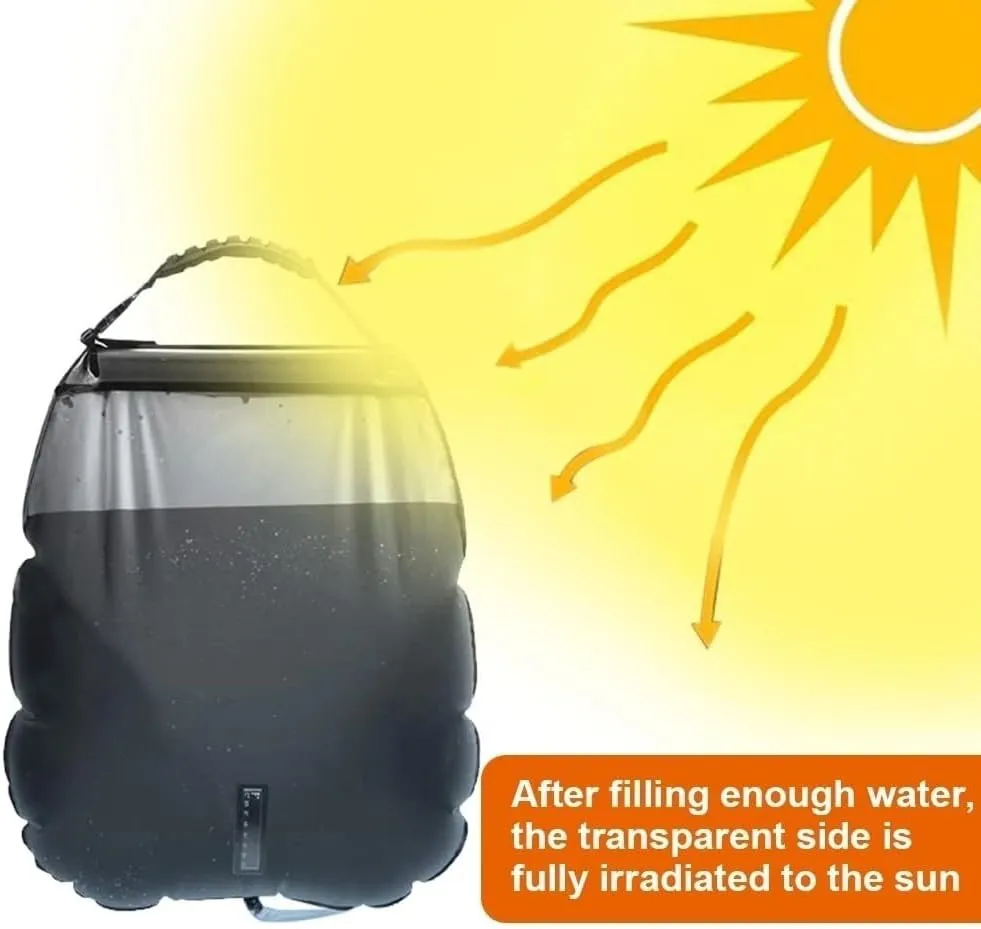 20L Solar Outdoor Shower Water Bag, Portable Hiking Camping Shower Bag, Switchable Bath Bag Head ，Camping Beach Swimming Outdoor Traveling Hiking