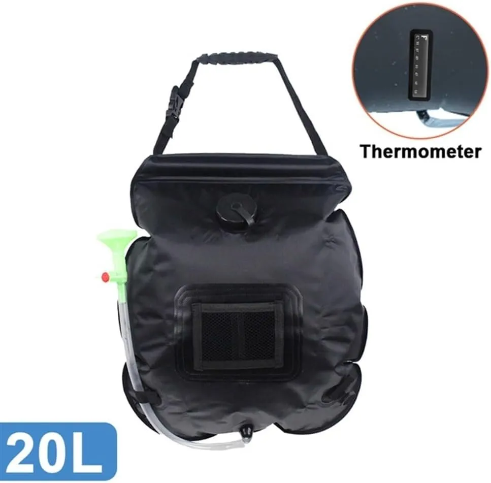 20L Solar Outdoor Shower Water Bag, Portable Hiking Camping Shower Bag, Switchable Bath Bag Head ，Camping Beach Swimming Outdoor Traveling Hiking