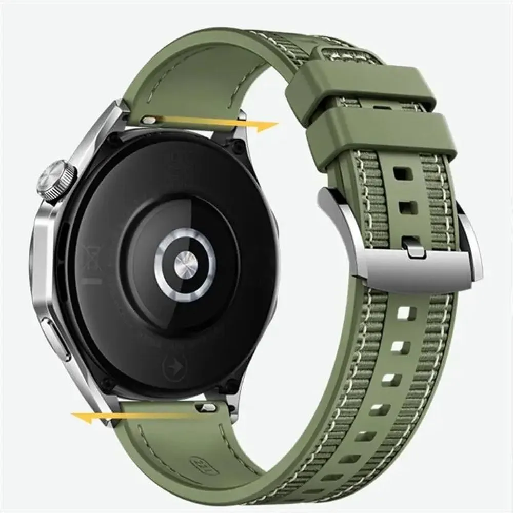 22mm Composite Silicone Strap For Huawei Watch GT4 46mm Nylon Braided Bracelet Band For Huawei Watch 4/3/GT4-3-2 Pro Belt