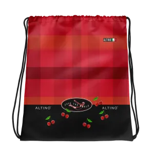 #3cf4b5a0 - Red Raspberry Mango Sorbet - ALTINO Draw String Bag - Gelato Collection