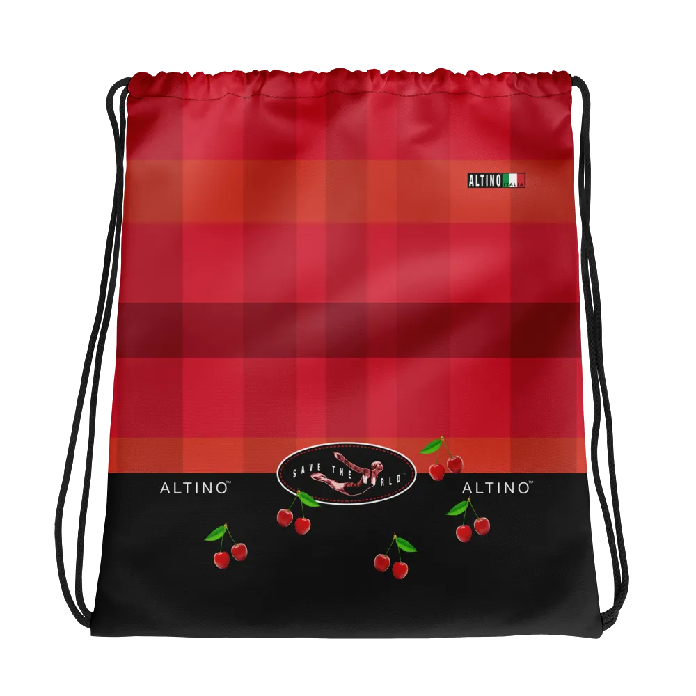 #3cf4b5a0 - Red Raspberry Mango Sorbet - ALTINO Draw String Bag - Gelato Collection