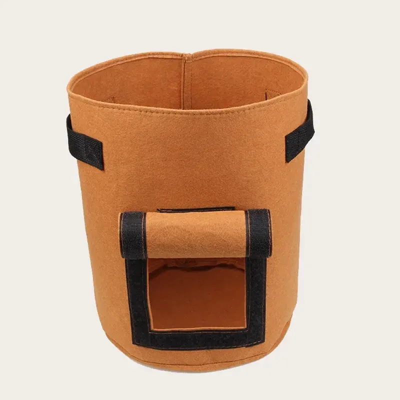 3PCS Felt Plant Grow Bags Nonwoven Fabric Garden Potato Pot Greenhouse Vegetable Growing Bags Moisturizing Vertical Tools