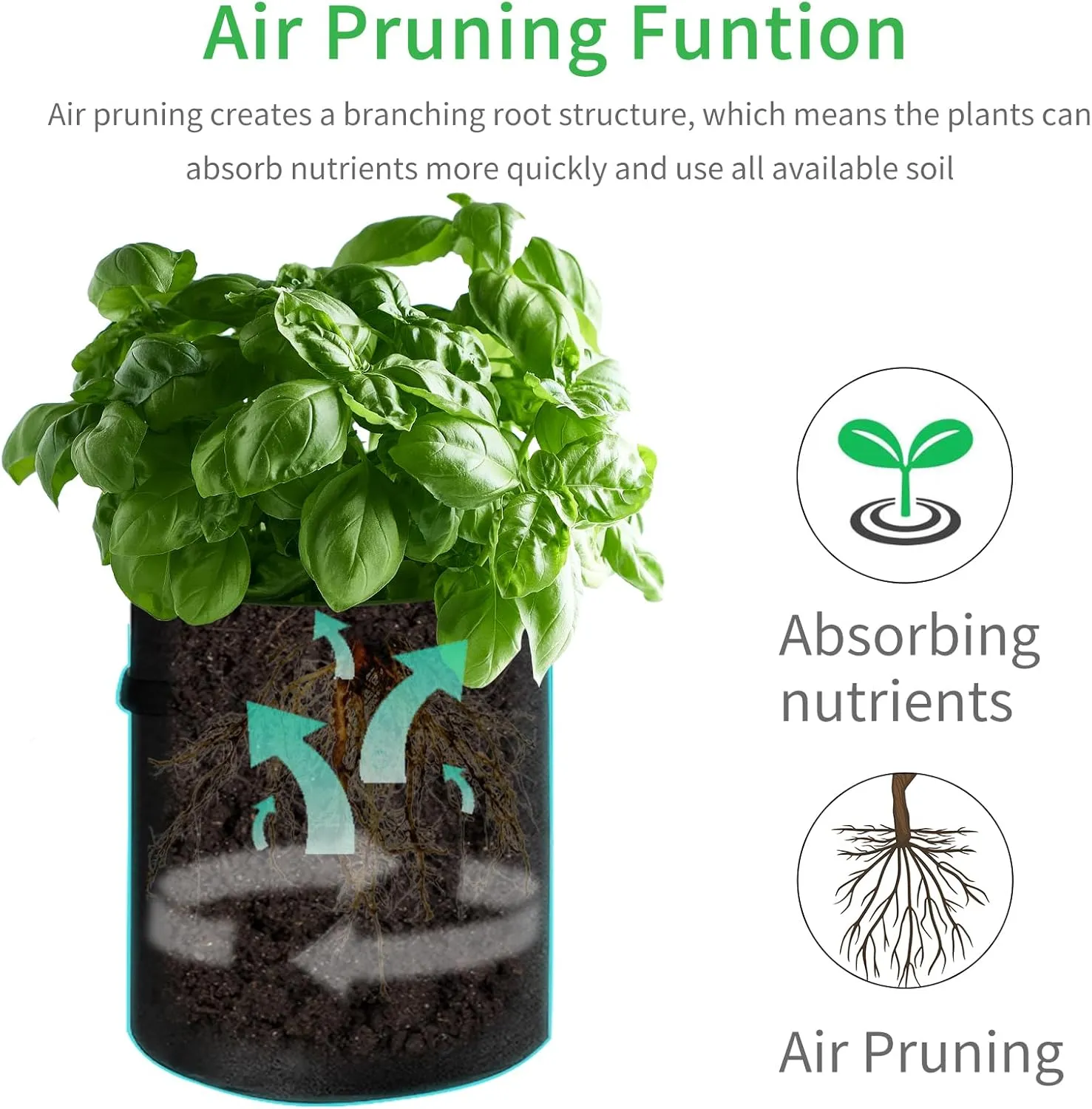 4 Pack Potato Grow Bags 10 Gallon with Flap, Heavy Duty Fabric with Handle and Harvest Window, Non-Woven Planter Pot Plant Garden Bags to Grow Vegetables Tomato, Black