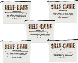 5 PCS Self Care Gifts Inspirational Gifts for Women Positive Affirmations Makeup Bag Motivational Gifts Encouragement Gifts for Women Female Sister Friend Christmas Cosmetic Bag Travel Toiletry Bag