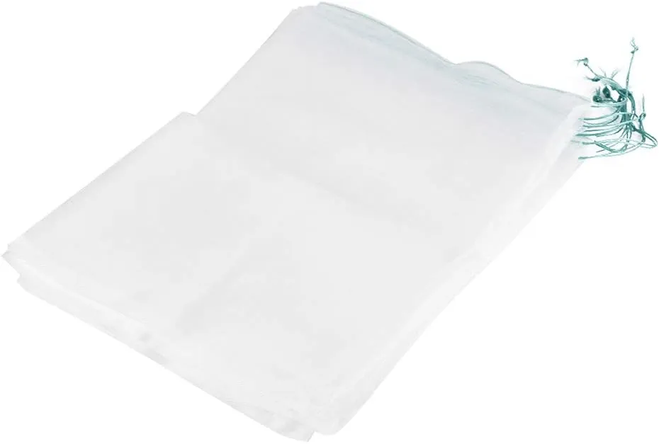 50pcs Fruit Protection Bags | Nylon Mesh Drawstring Bags for Tomatoes/Grapes/Orchard Fruits | Garden Protection Tool | Breathable Design for Plant Growth (30 * 20cm)