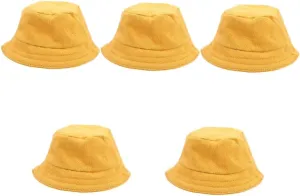 5pcs Polyester Material Design Compact Size Dress up Cap Dollhouse Miniatures Hat