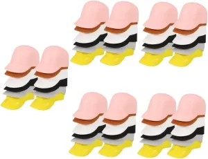 60 Pcs Doll Cap Doll Baseball Caps Miniature Cap Doll Costume Outfit Animal Hat Silly Ladies Bucket Hat Mini Sun Hat Doll House Mini Hats Baseball Hat Toy Miniatures Dolls Plastic