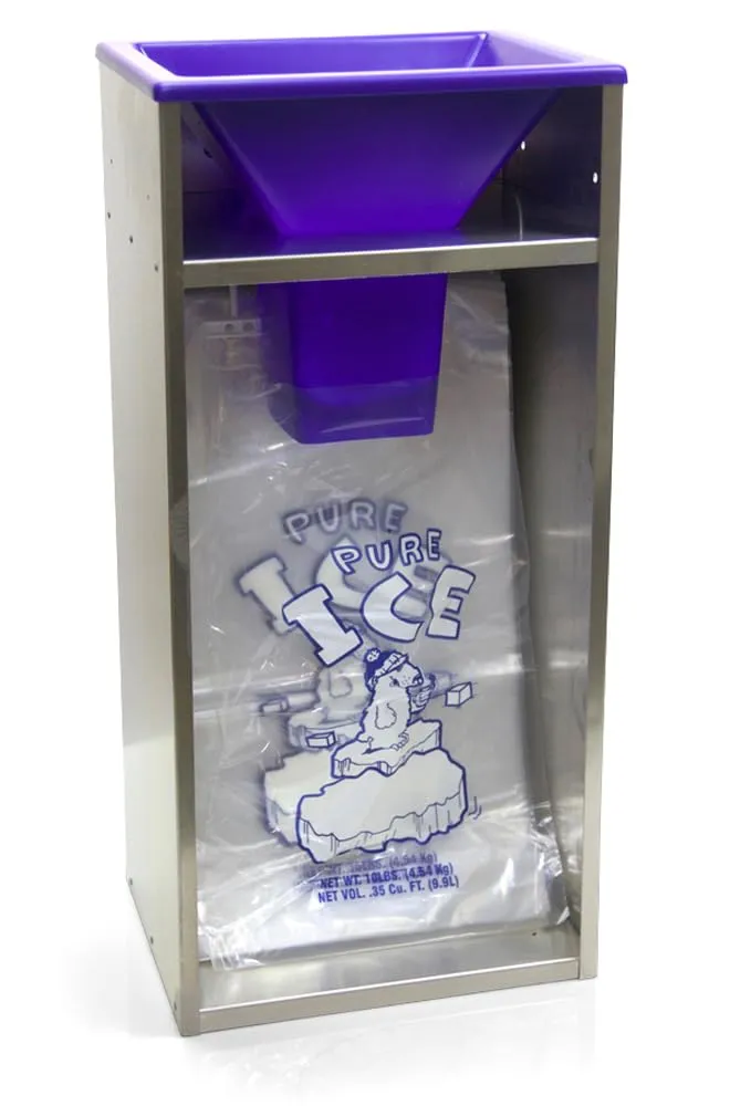 8 LB -10 LB Ice Bagger, Ice Bag Filler Stand, Ice Bagger for Ice Machine, Perfect for 8lbs -10lbs Ice Bags on Plastic or Metal Wicket -Designed for Convenience Store and Commercial Use- by Interplas