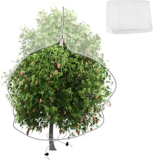 Abnaok Insect Netting Bag, Garden Bird Barrier Mesh Covers Bags with Drawstring Zipper, Bug Netting Plant Protection Covers Bags for Blueberry Tomato Vegetable Form Cicadas Bird Squirrels Eating