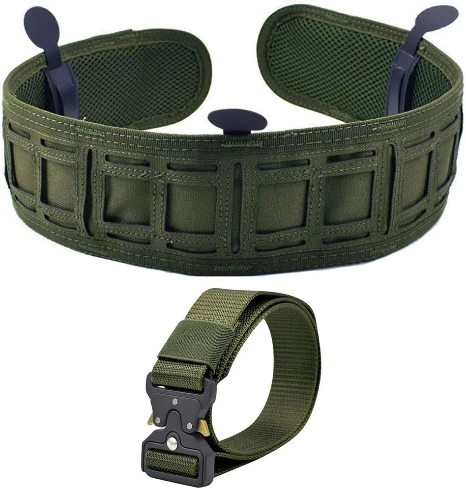ACTIONUNION Tactical Battle Belt Set Airsoft Molle Belt Slim War Belt