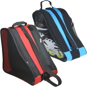 Adjustable Shoulder Strap Skate Bag - Large Capacity, Breathable, Fits Quad, Inline, Ice & Roller Skates and Accessories
