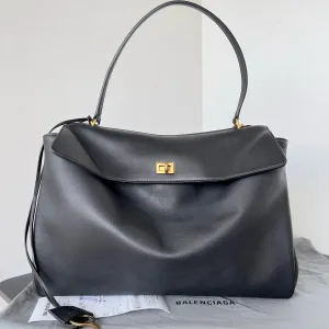 Affordable Bag Veneta Exceptional value Gold Balencia Bottega Calfskin Tote Black Hardware