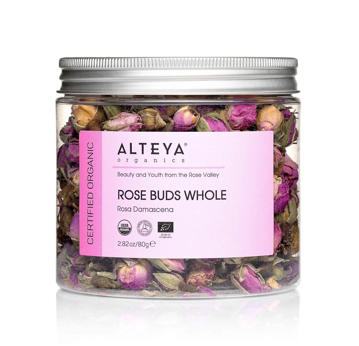 Alteya Organics Rose Bud Tea USDA Certified Organic Herbal Tea 2.82 Oz/80 gr Rosa Damascena