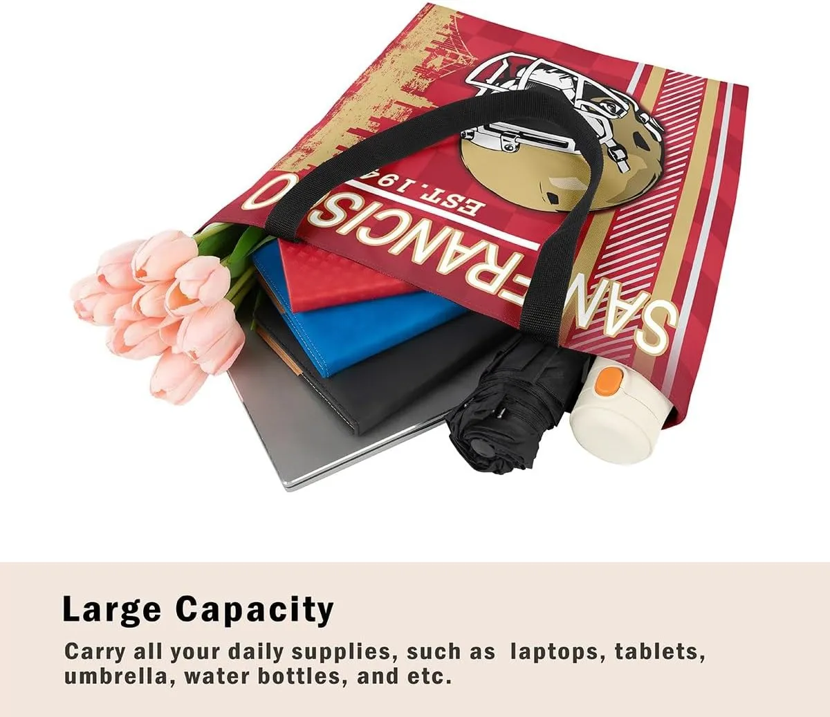 American Football City Canvas Tote Bag Football Sports Ball Game Travel Shopping Bag,Teen Rugby Helmet