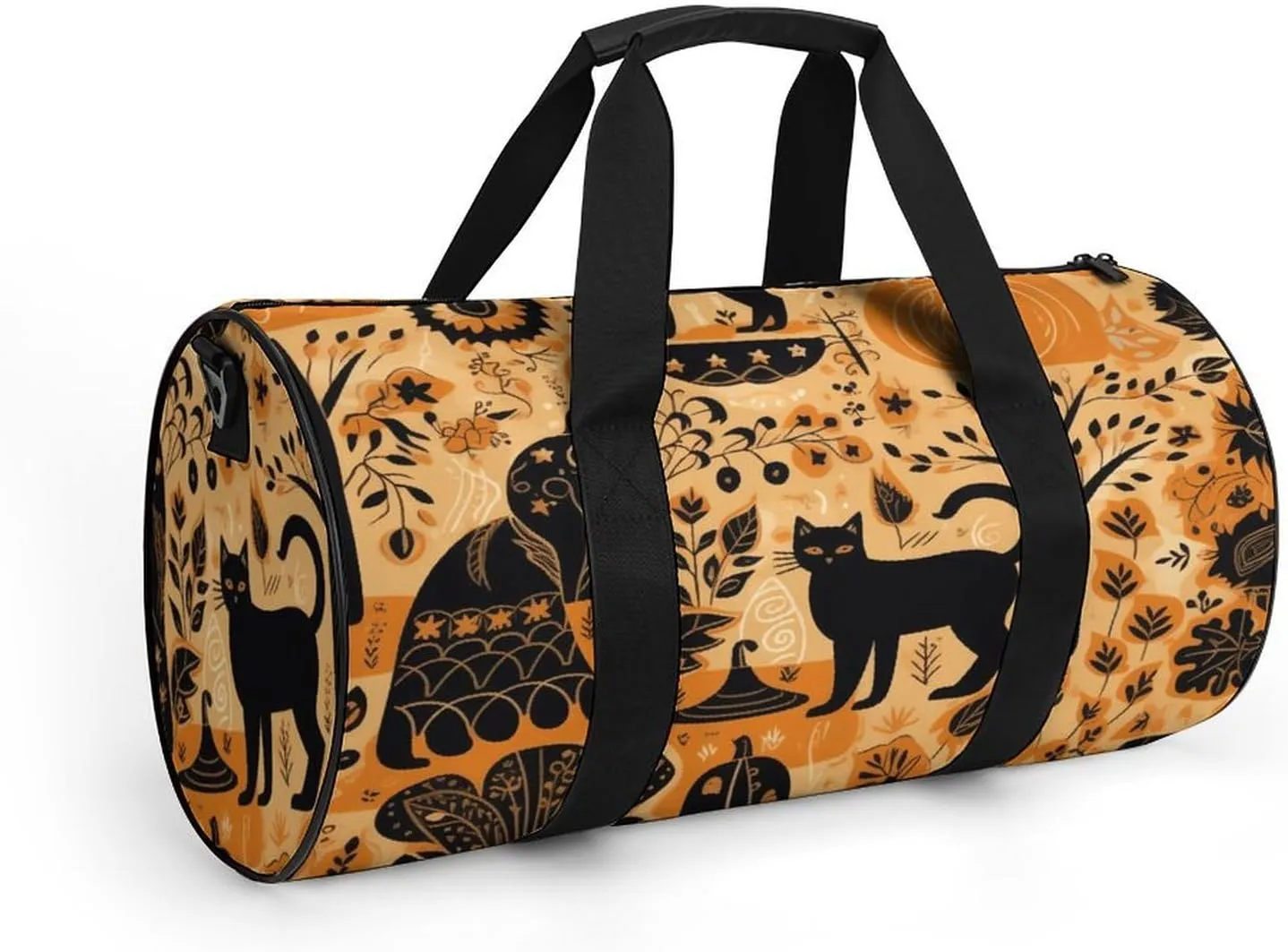Animals And Pumpkins Gym Bag Small Travel Duffle Bag with Compartment Carry On Weekender Bag for Women Men