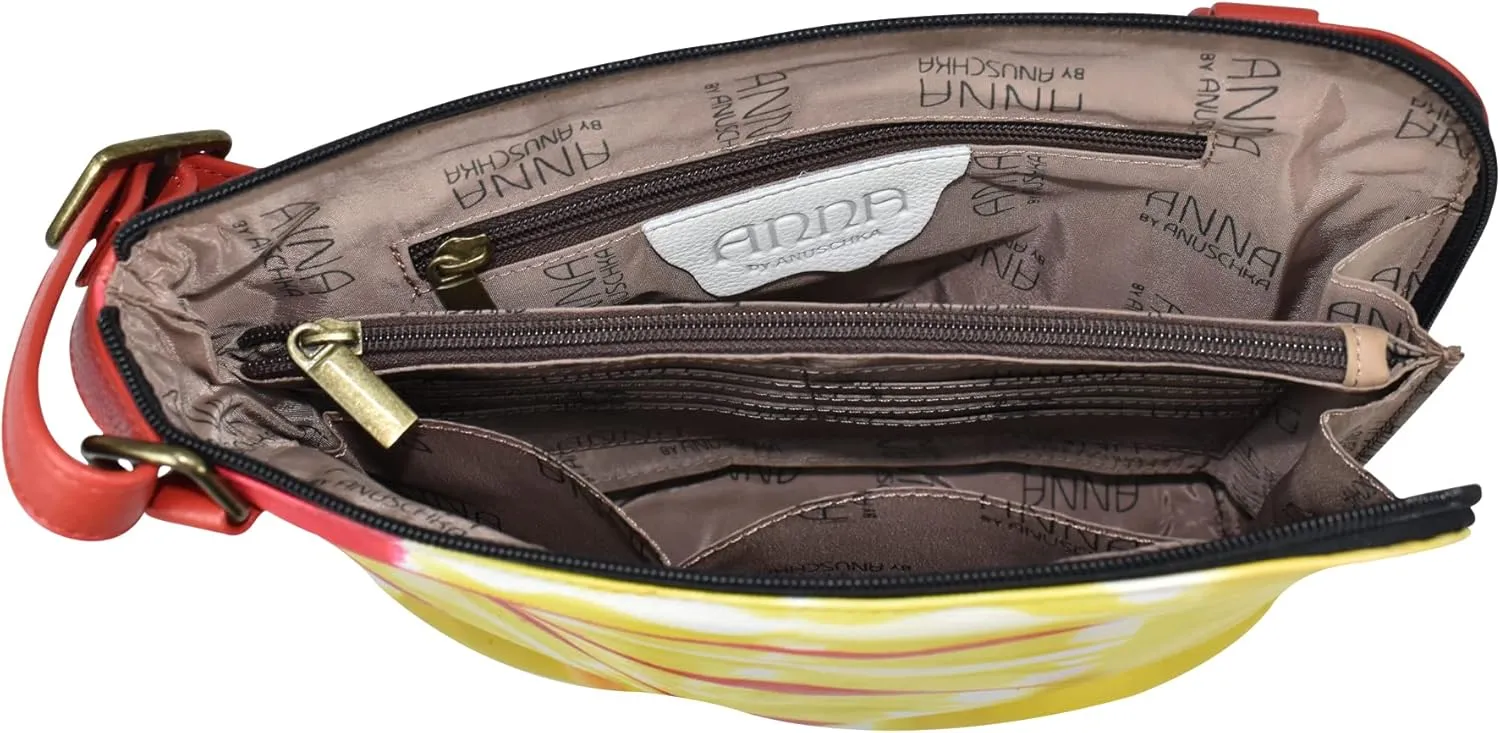 Anna by Anuschka Crossbody Organizer Bag - Genuine Leather
