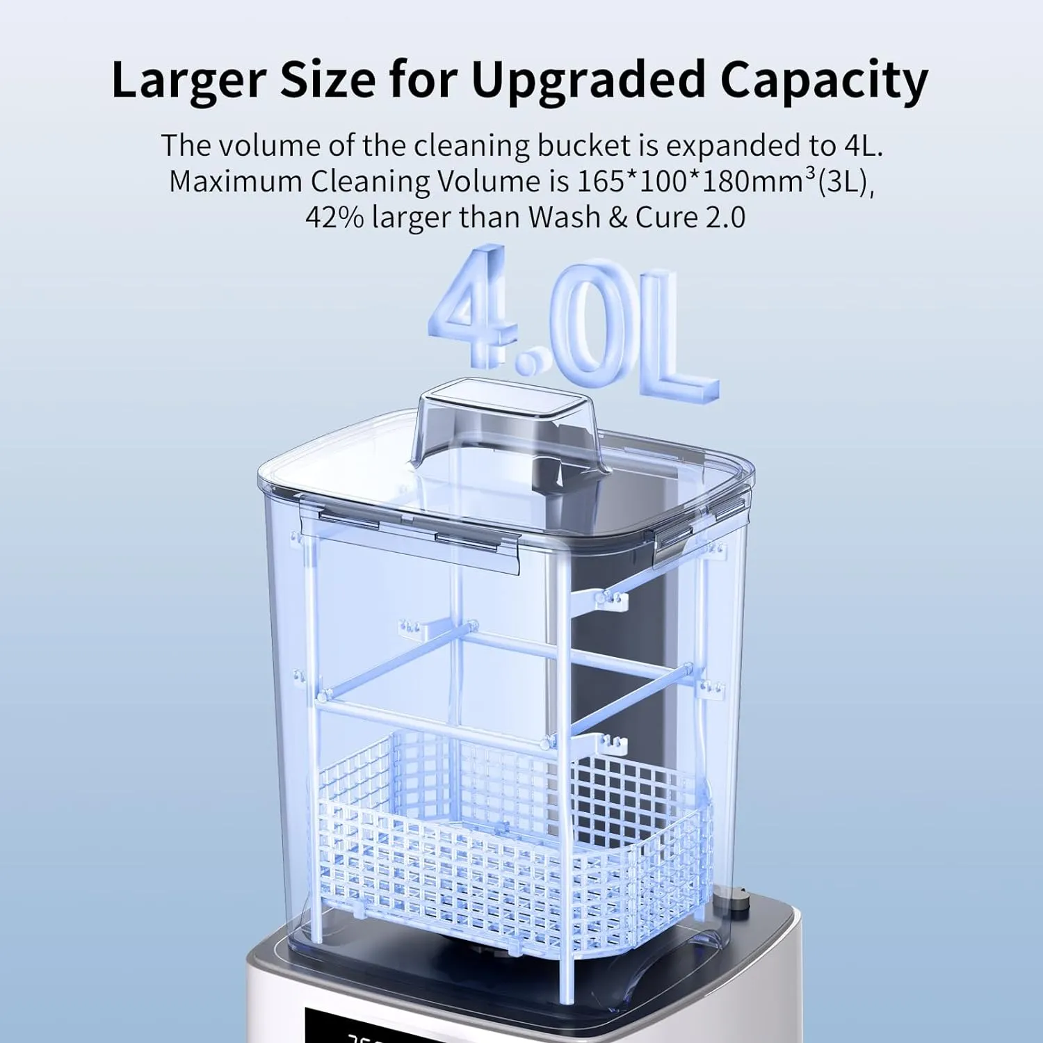 ANYCUBIC Wash and Cure 3, Upgraded Volume 2 in 1 Wash and Cure Station, with Gooseneck Lights, for Mars Anycubic Photon Mono 4 K 2 LCD SLA DLP 3D Printer, Washing Size of 165 x 100 x180 mm