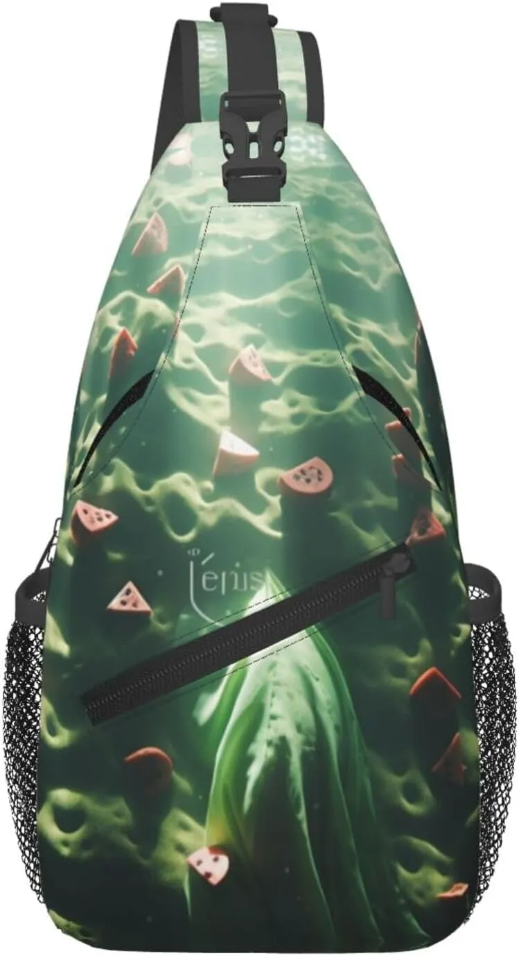 Atmospheric illumination Cross Chest Bag Diagonally Men Women Crossbody Shoulder Bag Casual Fashion Travel Bag Sling Backpack