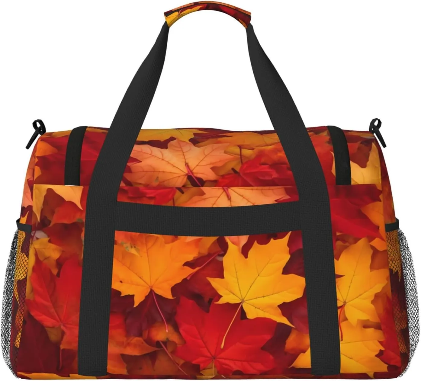 Autumn Leaves Fall Maple Travel Weekender Overnight Bags Foldable Hand Travel Bag Sport Gym Duffel Bag For Men Women