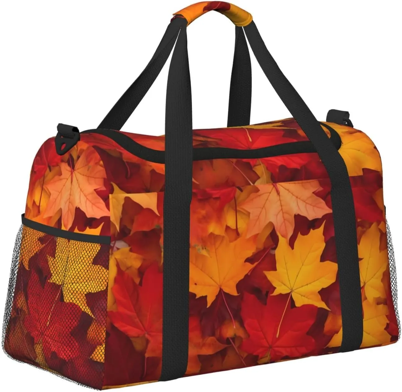 Autumn Leaves Fall Maple Travel Weekender Overnight Bags Foldable Hand Travel Bag Sport Gym Duffel Bag For Men Women