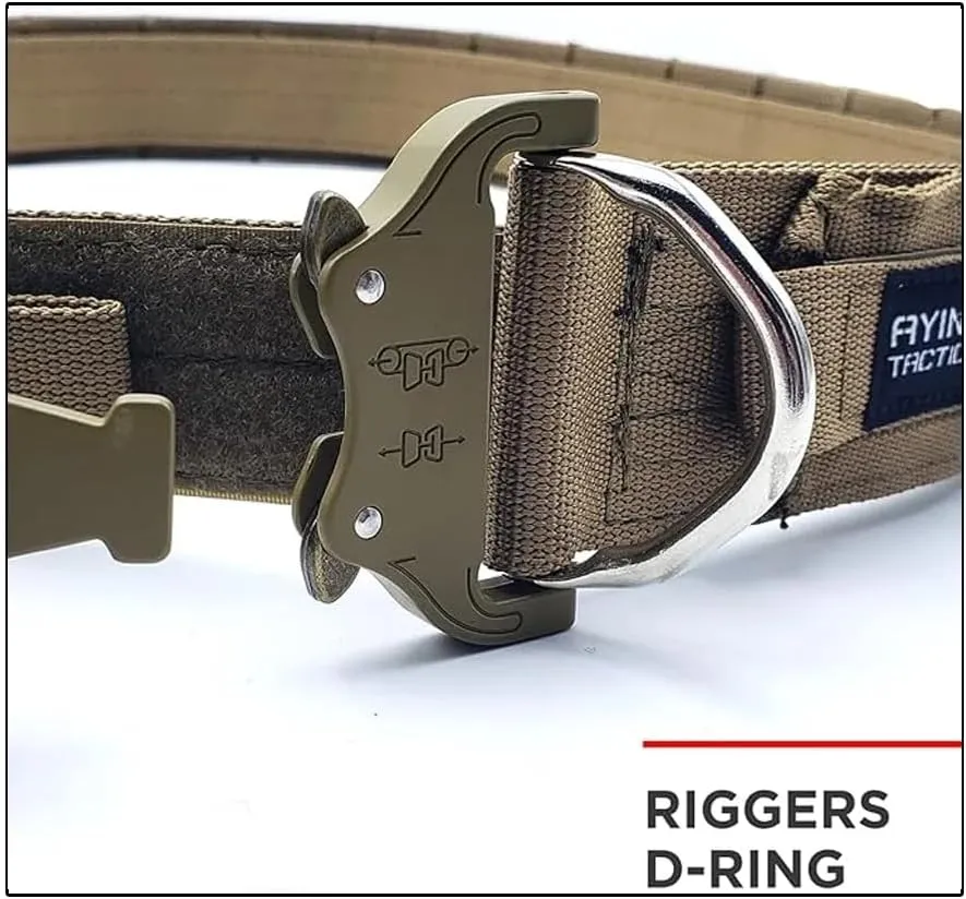AYIN TACTICAL Quick Release Rigger MOLLE Belt - 1.5 inch Inner & 2 inch Outer Range Tactical Heavy Duty