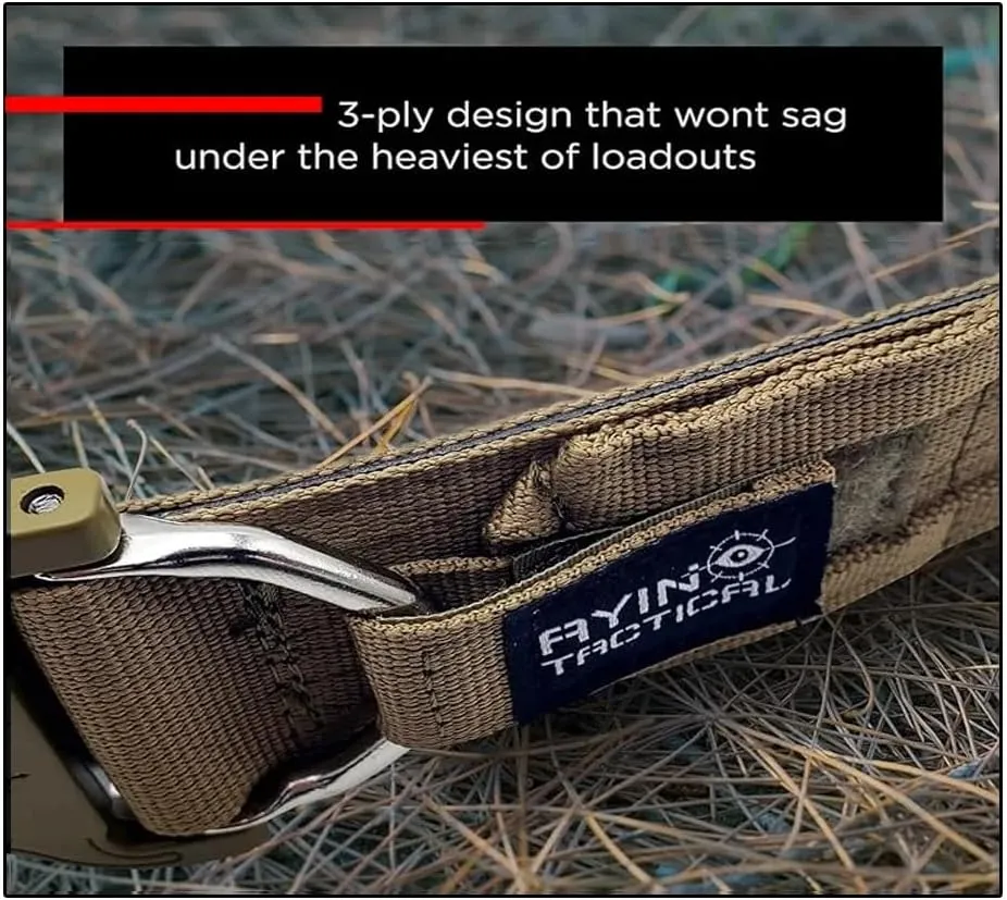 AYIN TACTICAL Quick Release Rigger MOLLE Belt - 1.5 inch Inner & 2 inch Outer Range Tactical Heavy Duty