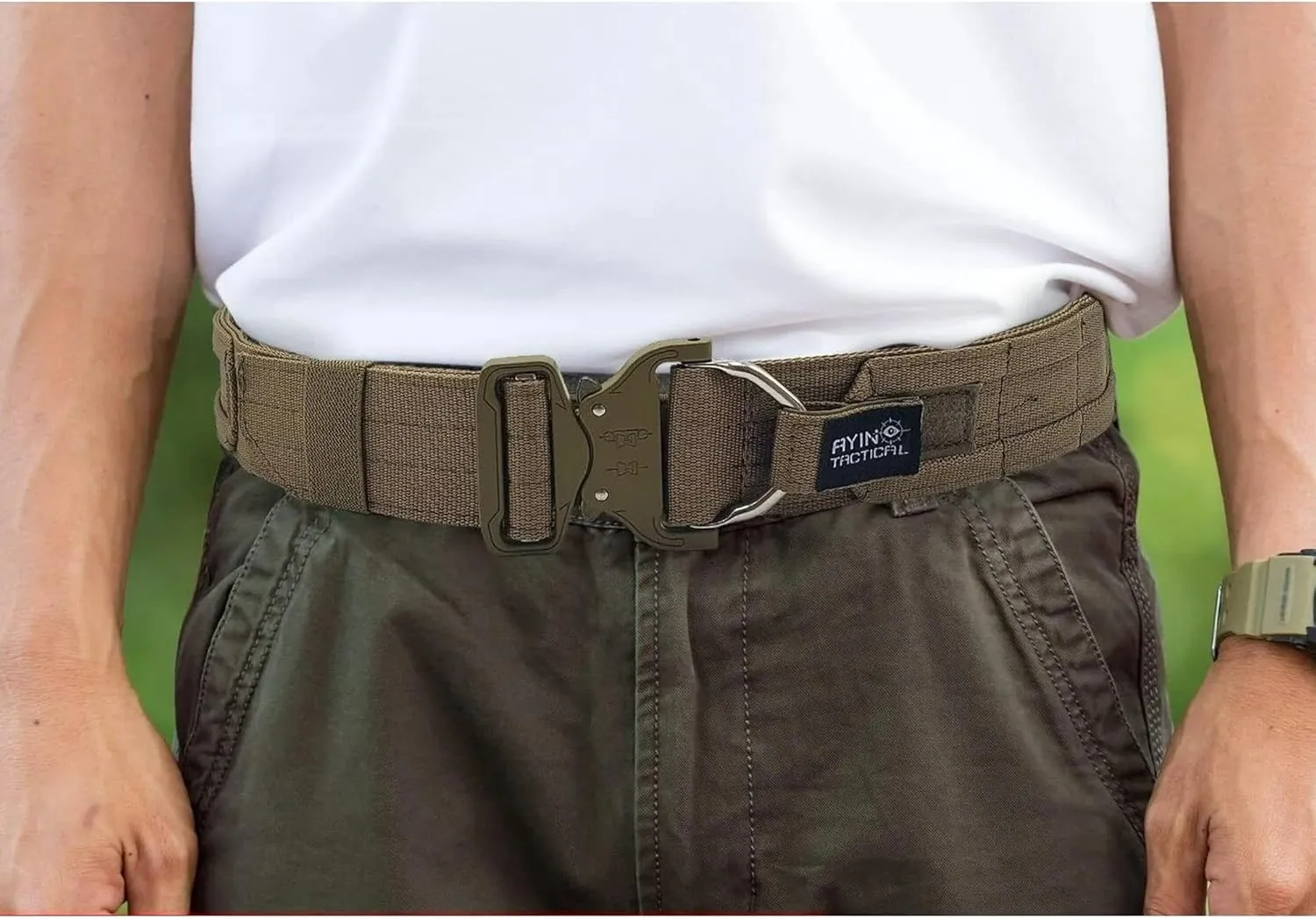AYIN TACTICAL Quick Release Rigger MOLLE Belt - 1.5 inch Inner & 2 inch Outer Range Tactical Heavy Duty