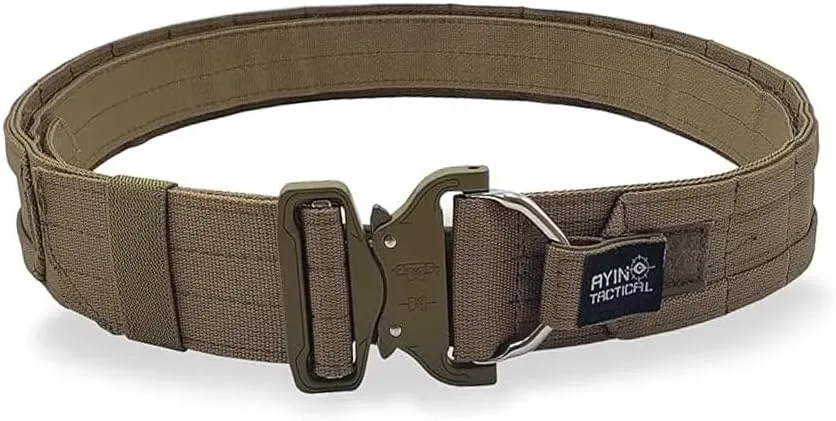 AYIN TACTICAL Quick Release Rigger MOLLE Belt - 1.5 inch Inner & 2 inch Outer Range Tactical Heavy Duty