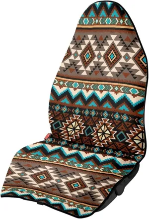 Aztec Car Seat Cover Front Seats Only Universal Fit Most Cars Anti-Slip Back Fabric Waterproof Bucket Towel Seat Covers for Trucks SUV Jeep
