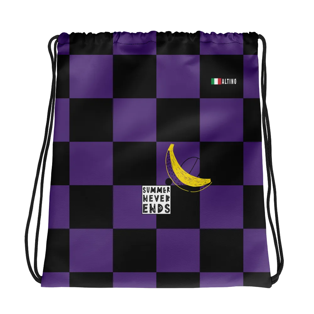 #b6b8b8a0 - Grape Black - ALTINO Draw String Bag - Summer Never Ends Collection