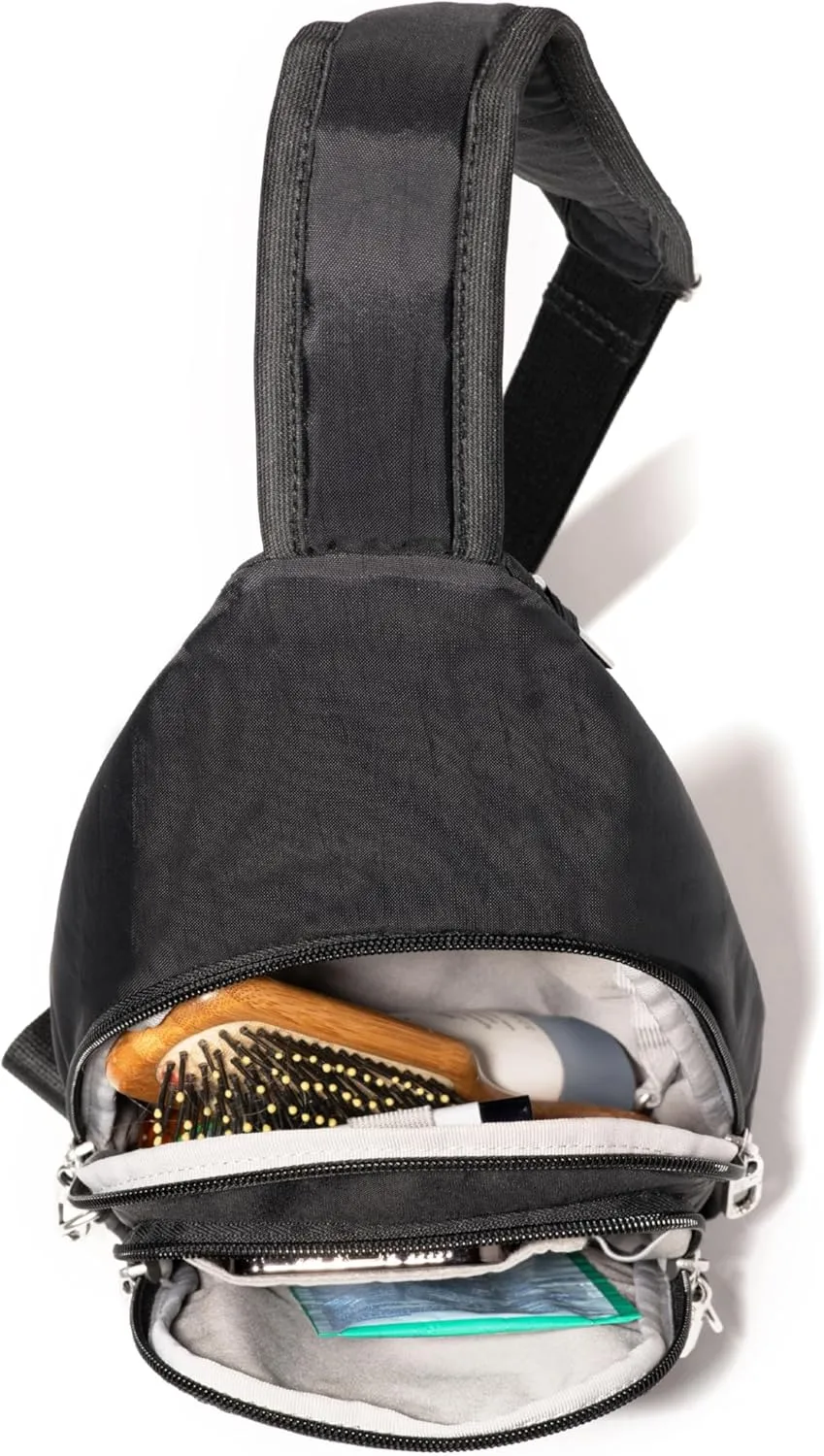 Baggallini Anti-Theft Daytripper Sling 7x12 Crossbody Travel Safe Bag W/Securtex Locking Zippers, Slash-Resistant & RFID