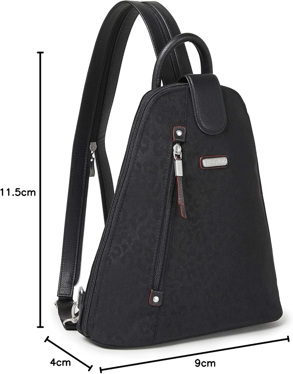 Baggallini Metro Backpack with RFID Phone Wristlet - 9x11 Convertible Sling Bag for Women with Adjustable Shoulder Straps