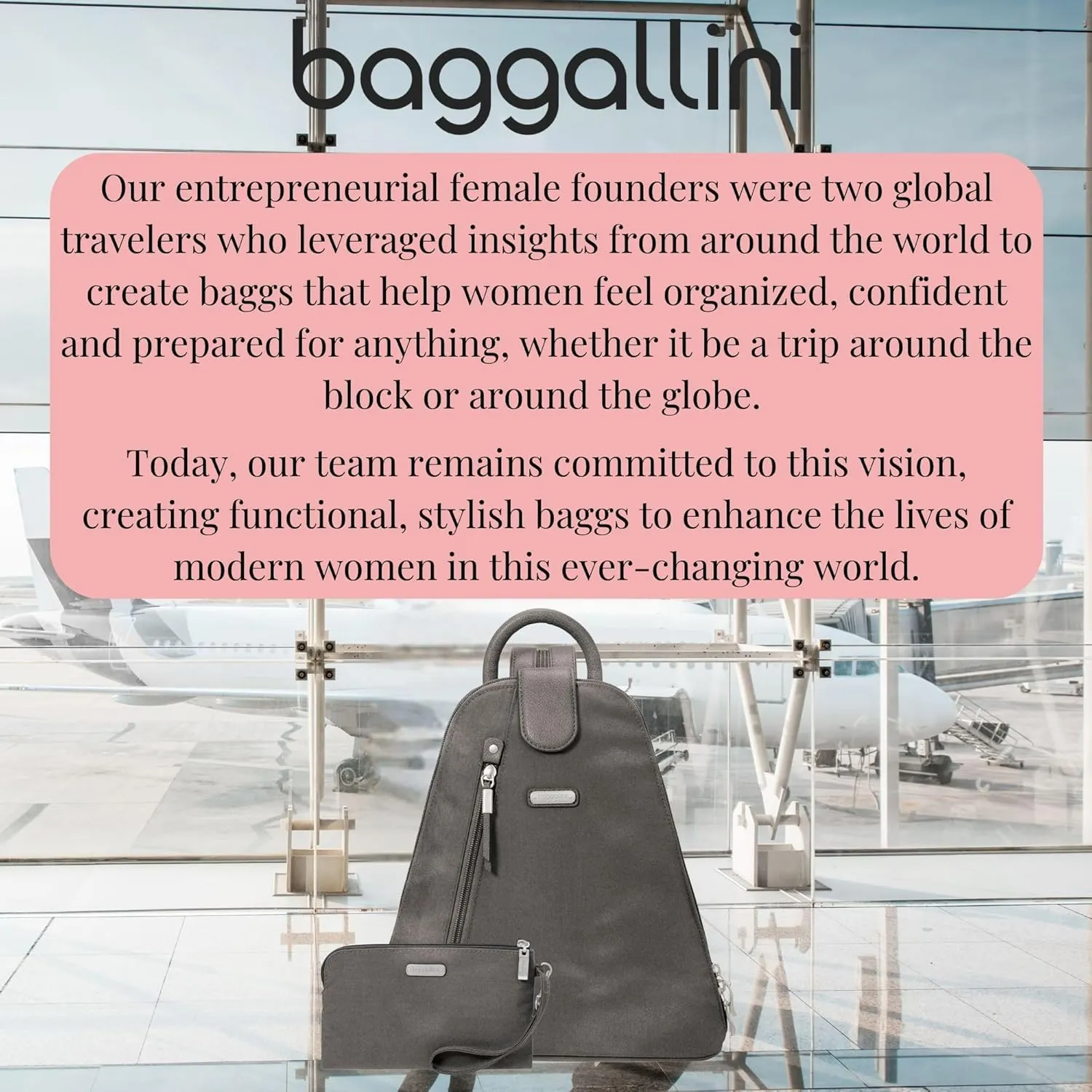 Baggallini Metro Backpack with RFID Phone Wristlet - 9x11 Convertible Sling Bag for Women with Adjustable Shoulder Straps