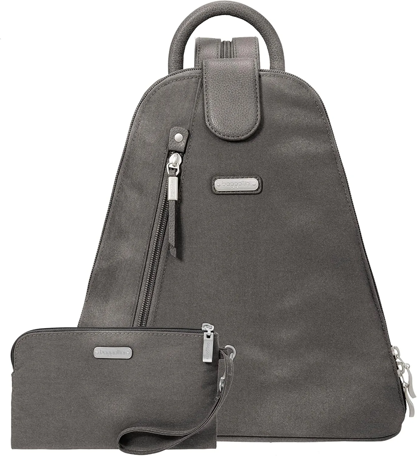 Baggallini Metro Backpack with RFID Phone Wristlet - 9x11 Convertible Sling Bag for Women with Adjustable Shoulder Straps