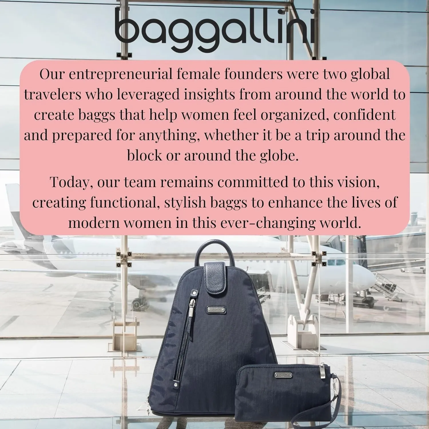 Baggallini Metro Backpack with RFID Phone Wristlet - 9x11 Convertible Sling Bag for Women with Adjustable Shoulder Straps