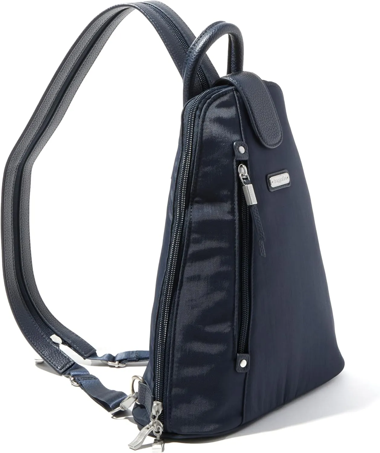 Baggallini Metro Backpack with RFID Phone Wristlet - 9x11 Convertible Sling Bag for Women with Adjustable Shoulder Straps