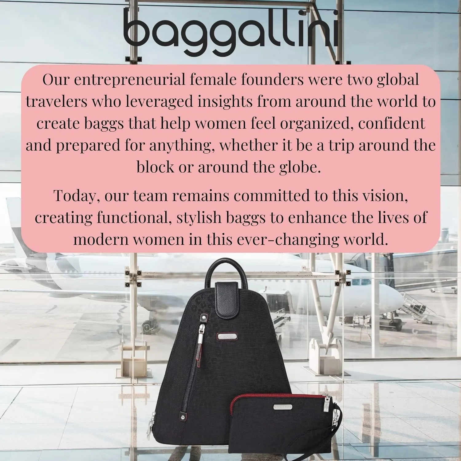 Baggallini Metro Backpack with RFID Phone Wristlet - 9x11 Convertible Sling Bag for Women with Adjustable Shoulder Straps