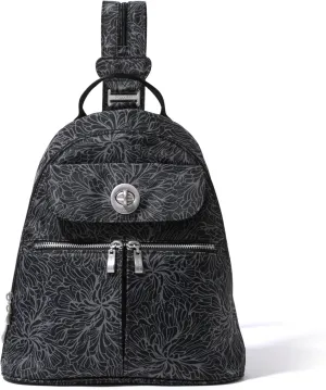 Baggallini Naples Convertible Small Daypack Sling Crossbody, Midnight Blossom