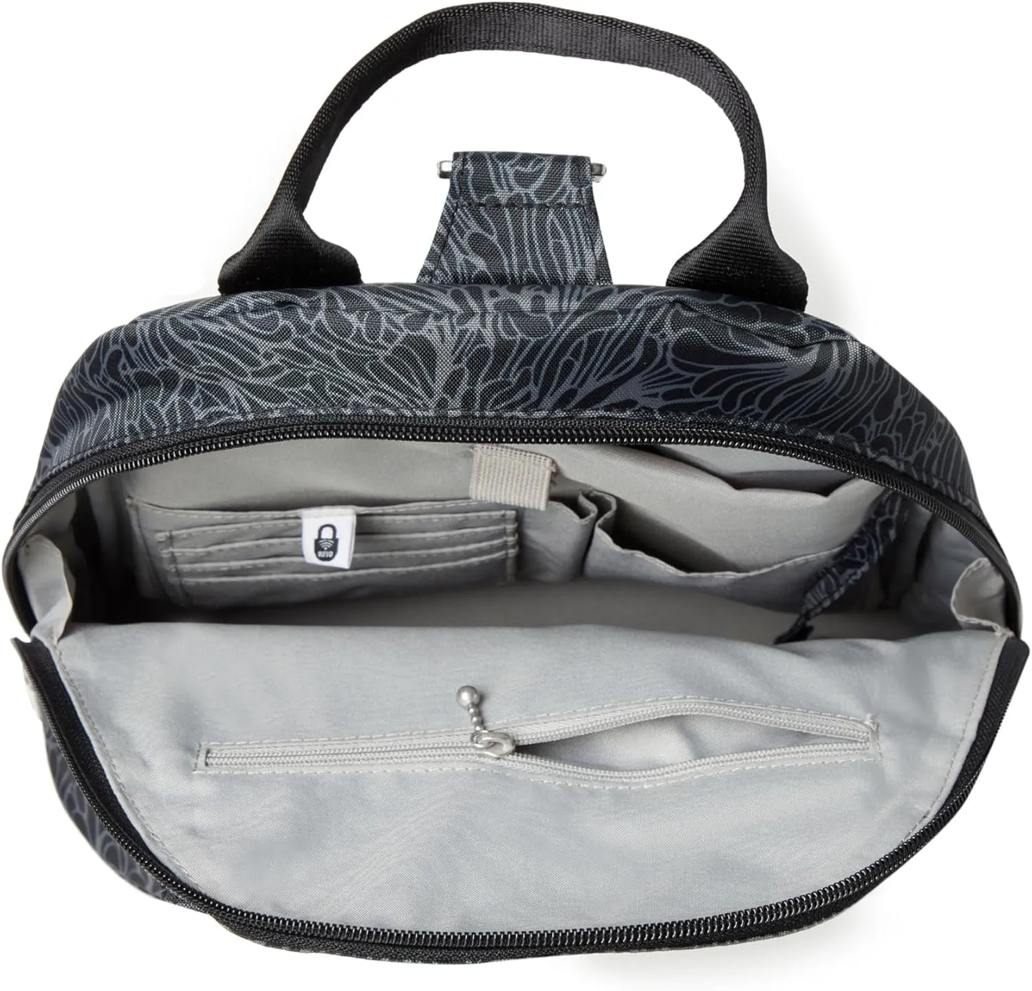 Baggallini Naples Convertible Small Daypack Sling Crossbody, Midnight Blossom
