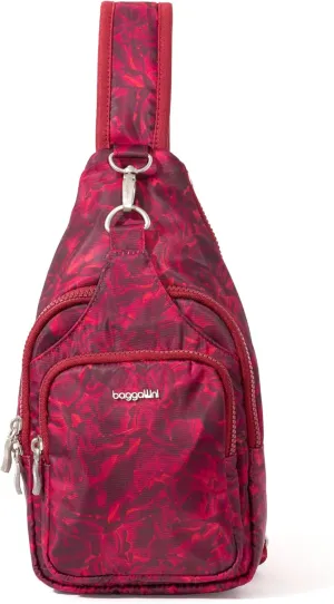 Baggallini Women's Central Park Sling 12"x7" Crossbody Bag W/Convertible Adjustable Shoulder Strap